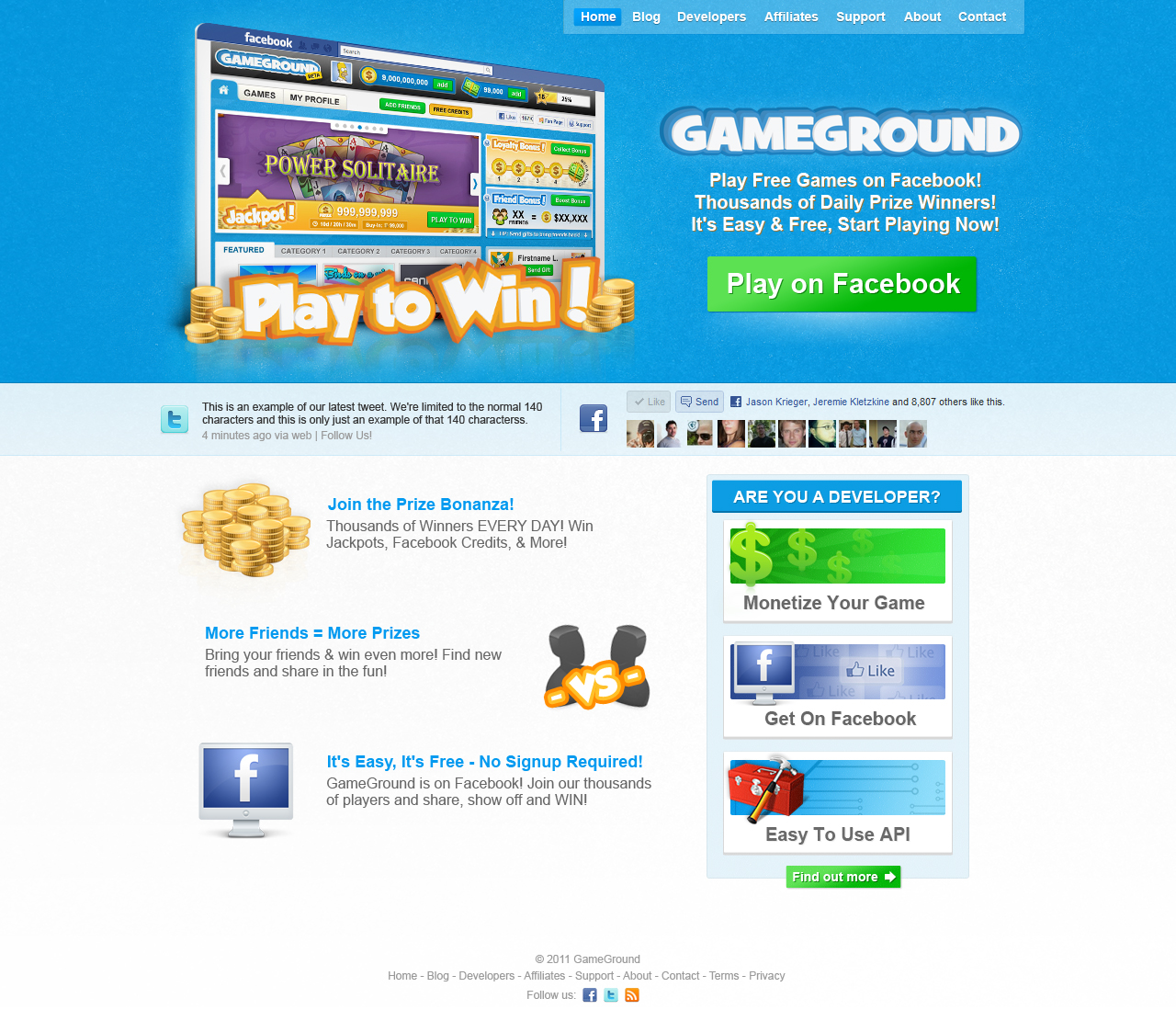 GameGround - Website - Index