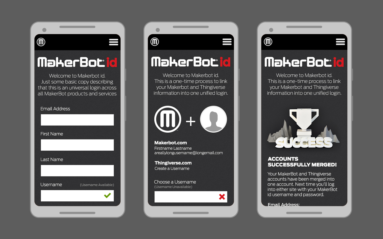MakerBot Account: Mobile
