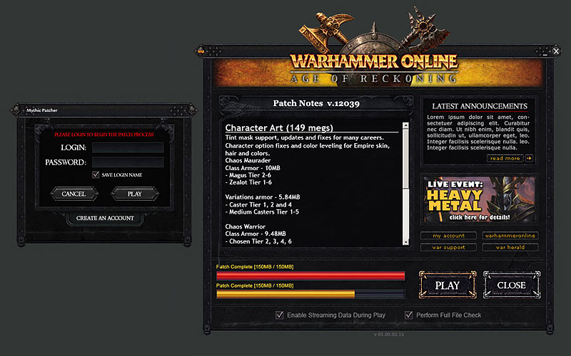 Warhammer Online - Patcher
