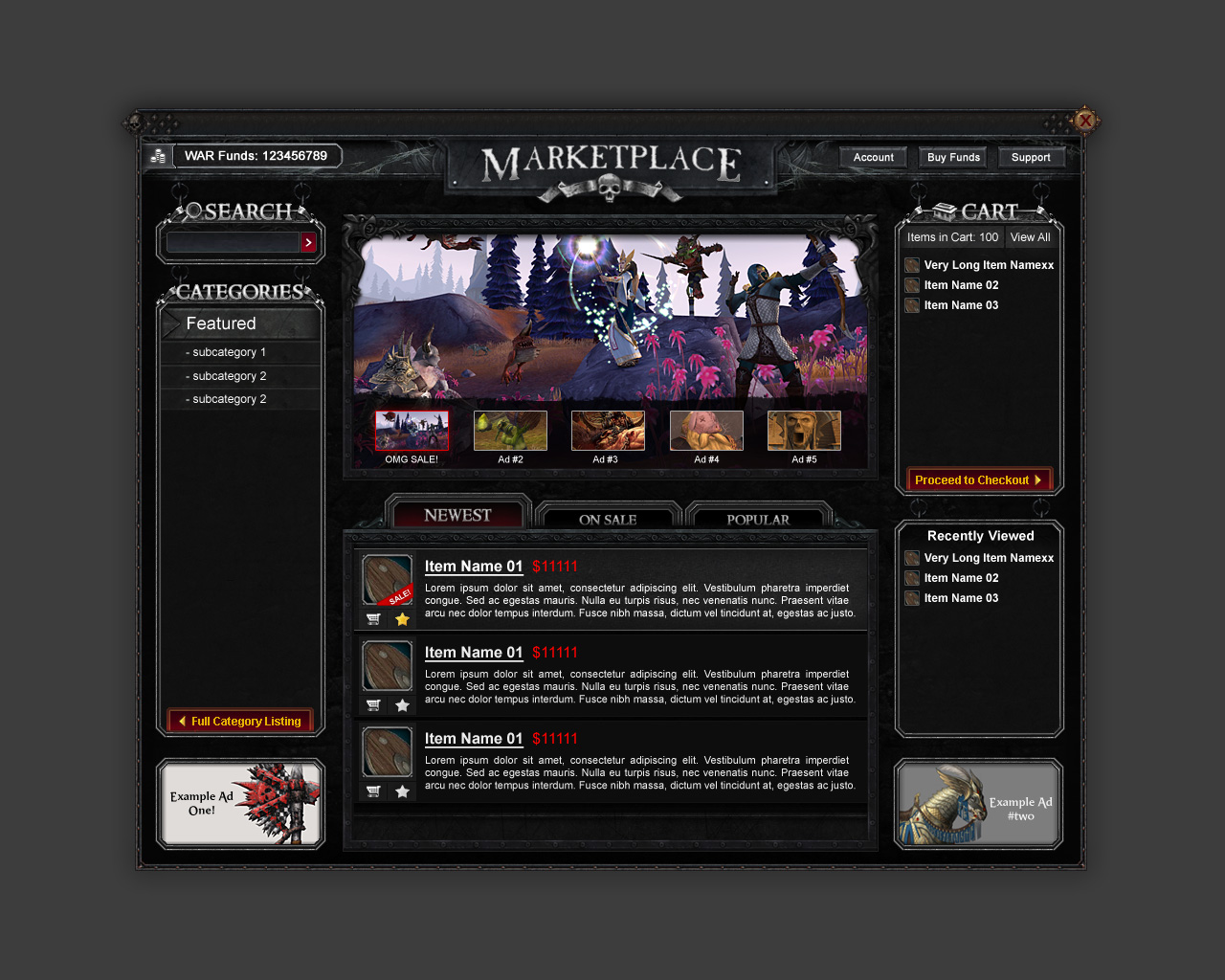 Warhammer Online - Marketplace Main
