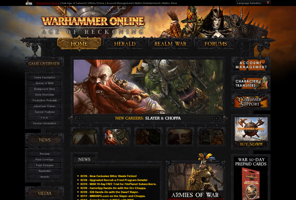 Warhammer Online - Design Refresh - Main