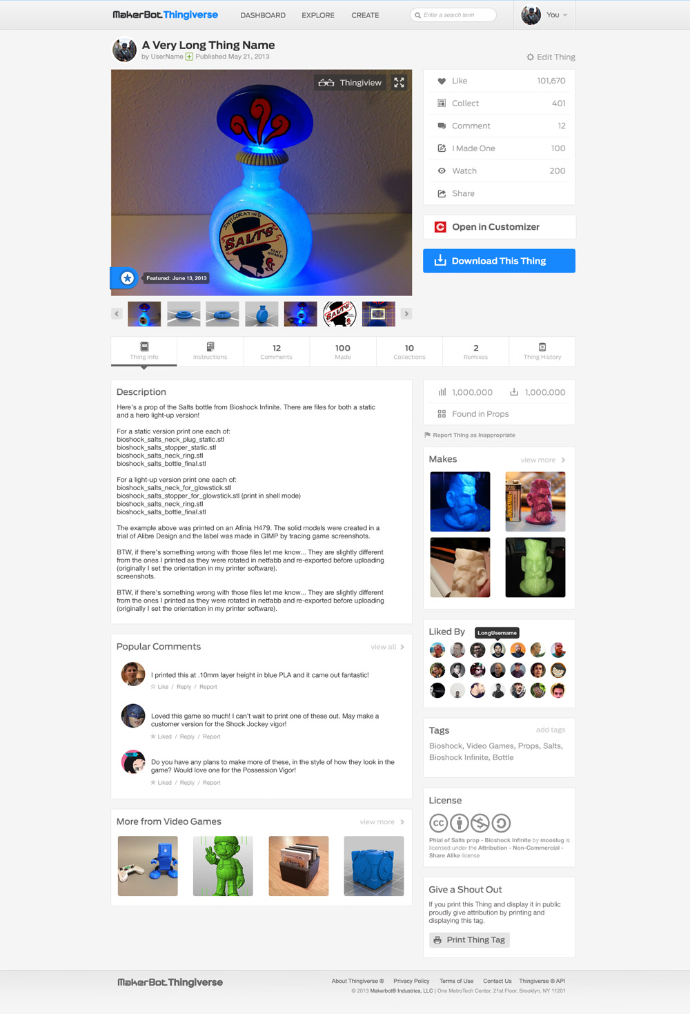 Thingiverse: Thing Page
