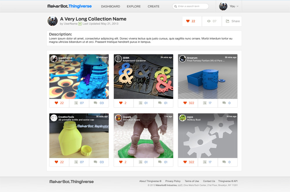Thingiverse: Collections