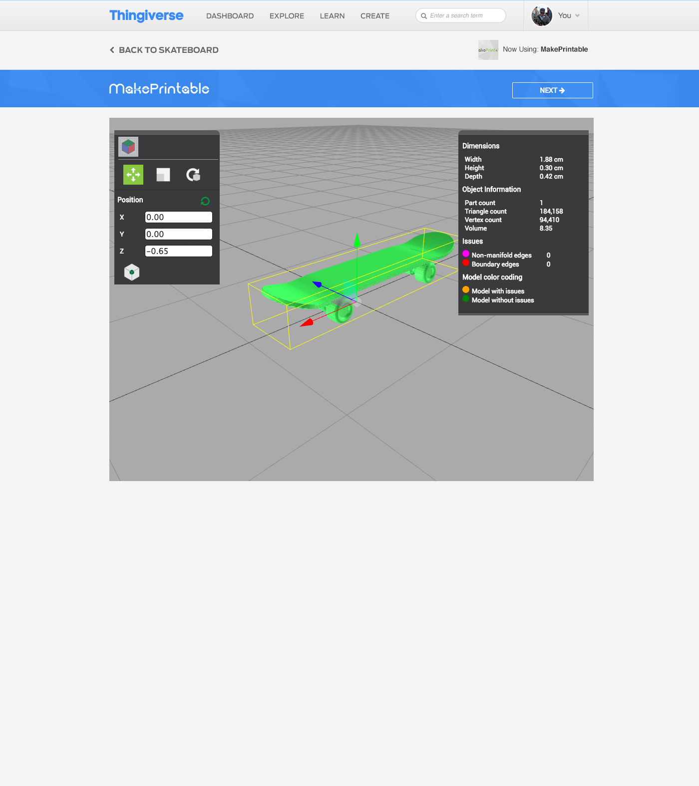 Thing Apps: Example App (MakePrintable)