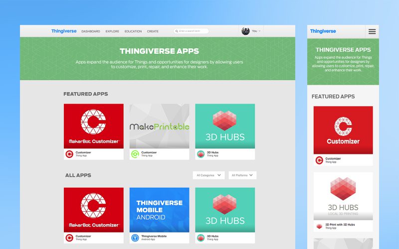 kriegs.net | Thingiverse Embedded Apps